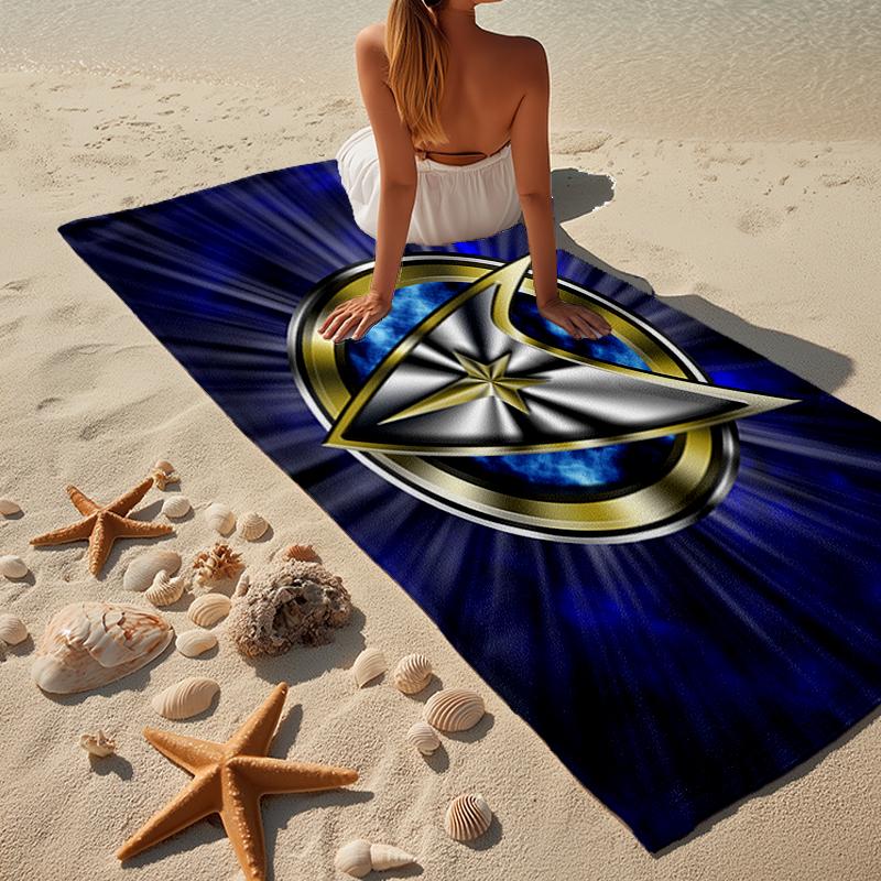 Starship Emblem Beach Towel, Super Soft Microfiber, Gift for Her/Him, Birthday, for Pool, Beach, Travel, Home Decor Fan Gifts