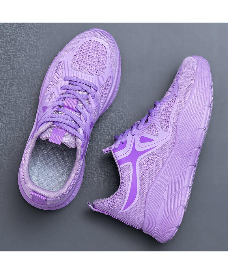 Damen Leichte Flyknit Mesh Sneaker - Bequeme, Vielseitige Low-Cut Freizeitschuhe