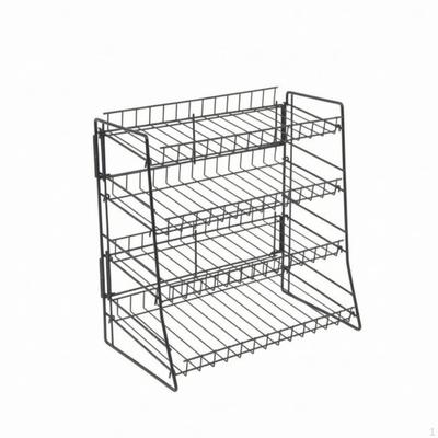 Snack Display Rack 4-Tier Countertop Metal for Office Breakroom