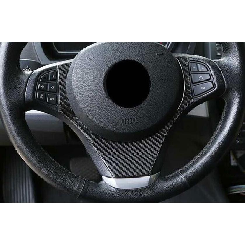 For BMW X3 E83 2006-2010 Real Carbon Fiber Steering Wheel Decor Cover Trim 1PCS