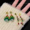 Silver Needle Santa Hat Dinosaur Stud Earrings - Trendy, High-End Design