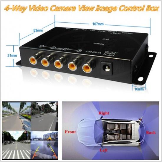 4-канальный переключатель изображений для автомобильных камер, блок комбинирования, ИК-видеоконтроль, обзор 360 градусов