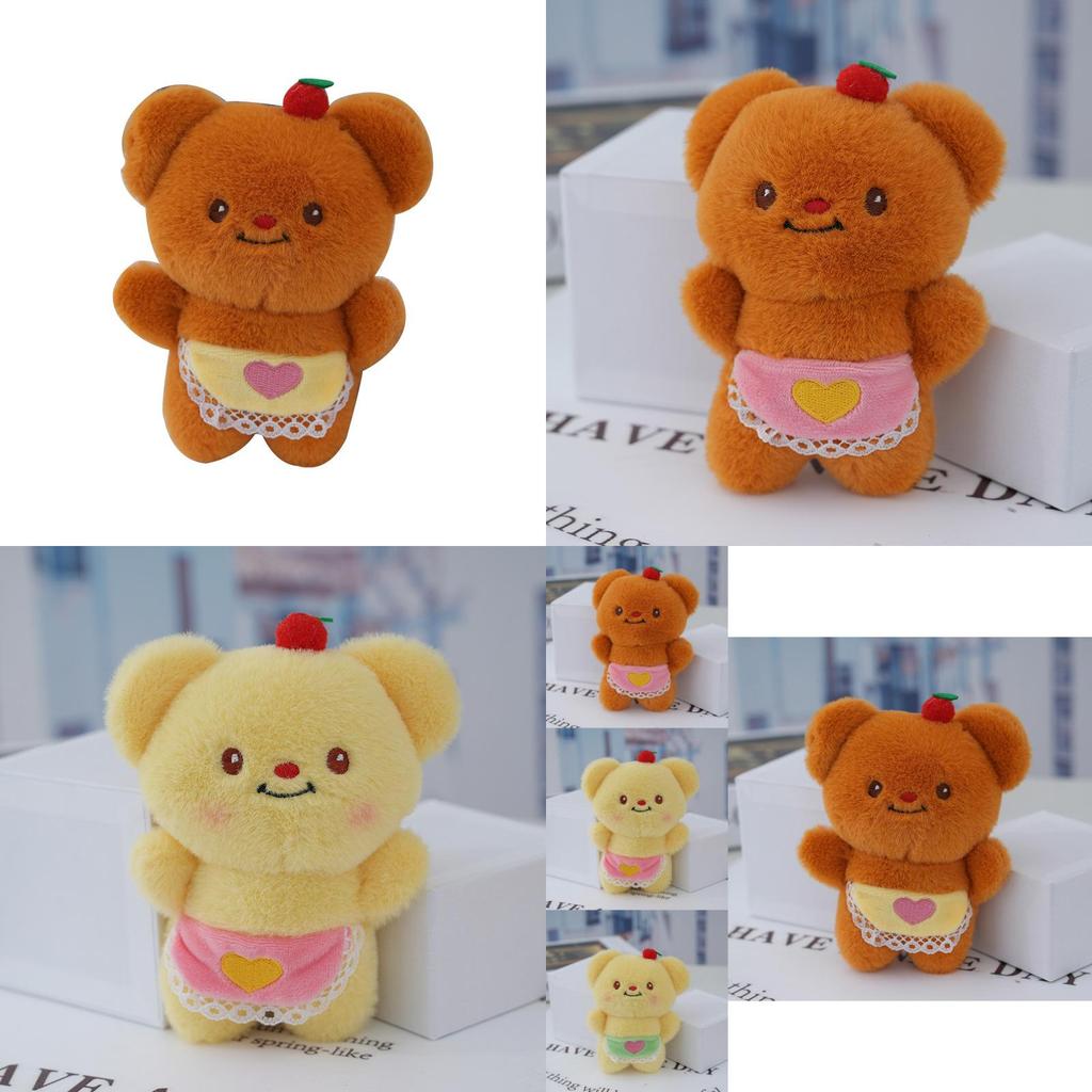 Adorable Butter Bear Plush Keychain Soft Cute Teddy Bear Bag Charm Keyring