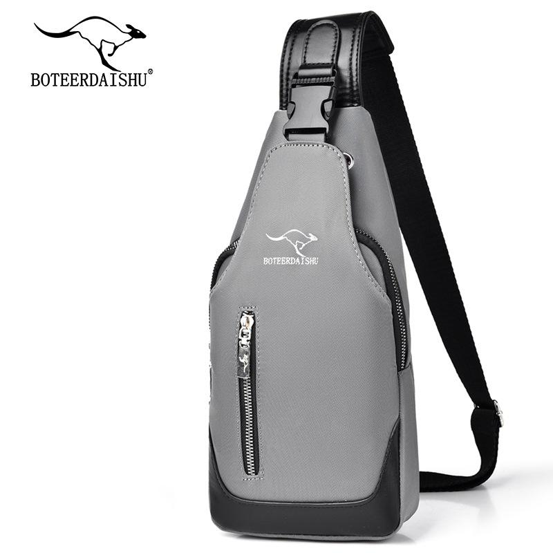 Botel Trendige Oxford-Stoff Brusttasche für Herren – 2023 Umhängetasche, Ladefunktion, Lässiger Schulterrucksack