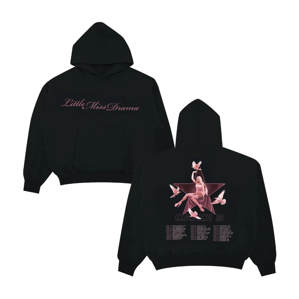 Chaud!!1 Sweat à capuche Merch Cardi B Little Miss Drama Tour 2026