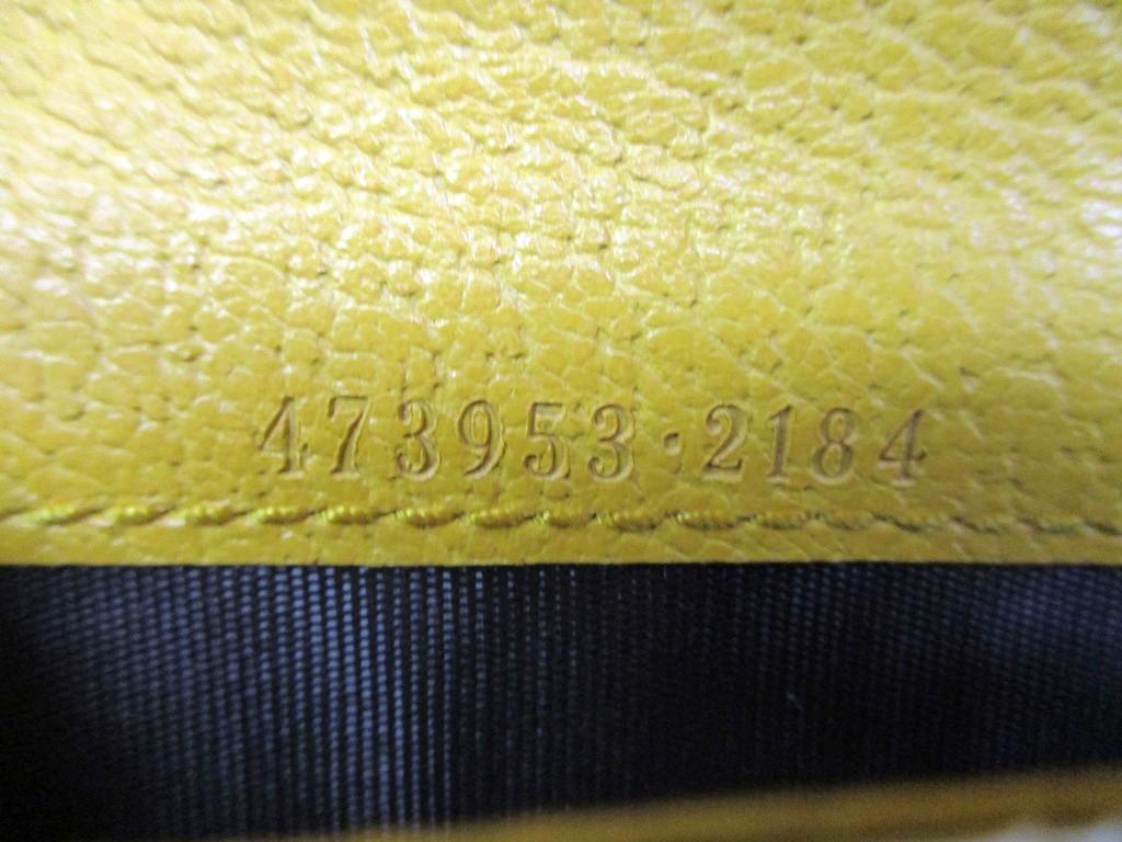 Authentic GUCCI Neo Vintage GG Supreme Canvas Yellow Leather Round Zip Long Wallet #a464  Refurbished