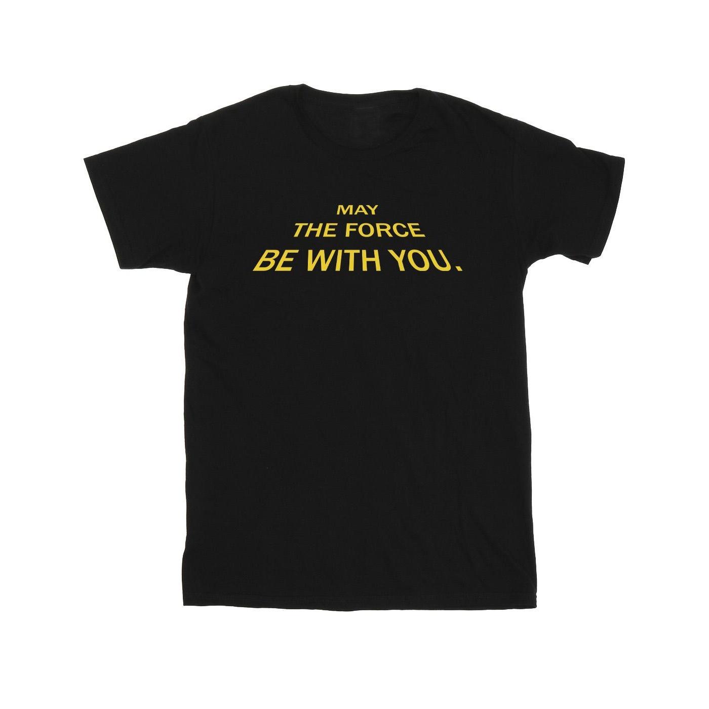 Star Wars Heren May The Force Opening Crawls T-shirt XXL zwart