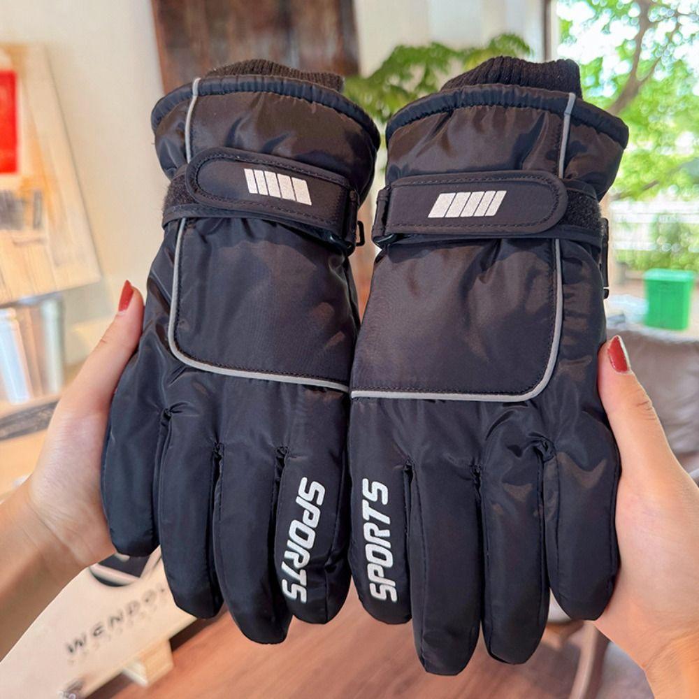 Winter Warm Outdoor Plush Mittens Windproof Cycling Gloves New Touchscreen Ski Gloves