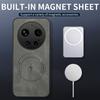 For Xiaomi 17 Ultra 5G Magnetic Case WANLONFENG SD1 Series Nappa Texture PC TPU Phone Cover