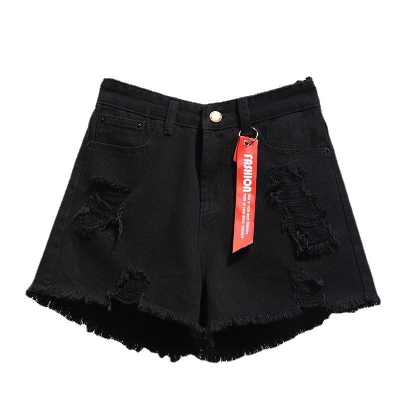 New Women's Denim Shorts Loose Wide-leg Hot Pants Light-colored Thin Girls' Super Shorts