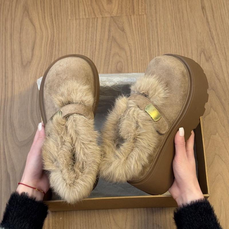 

Women s soft elastic thick soles heightening winter warm cold padded snow boots non-slip wear-resistant outdoor leisure sports cotton boots 40 хакі