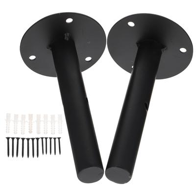 2Pcs Solid Iron Wall Mounted Shelf Brackets Heavy Duty Floating Shelf Support Industrial Rust Proof DIY Home Office Kitchen