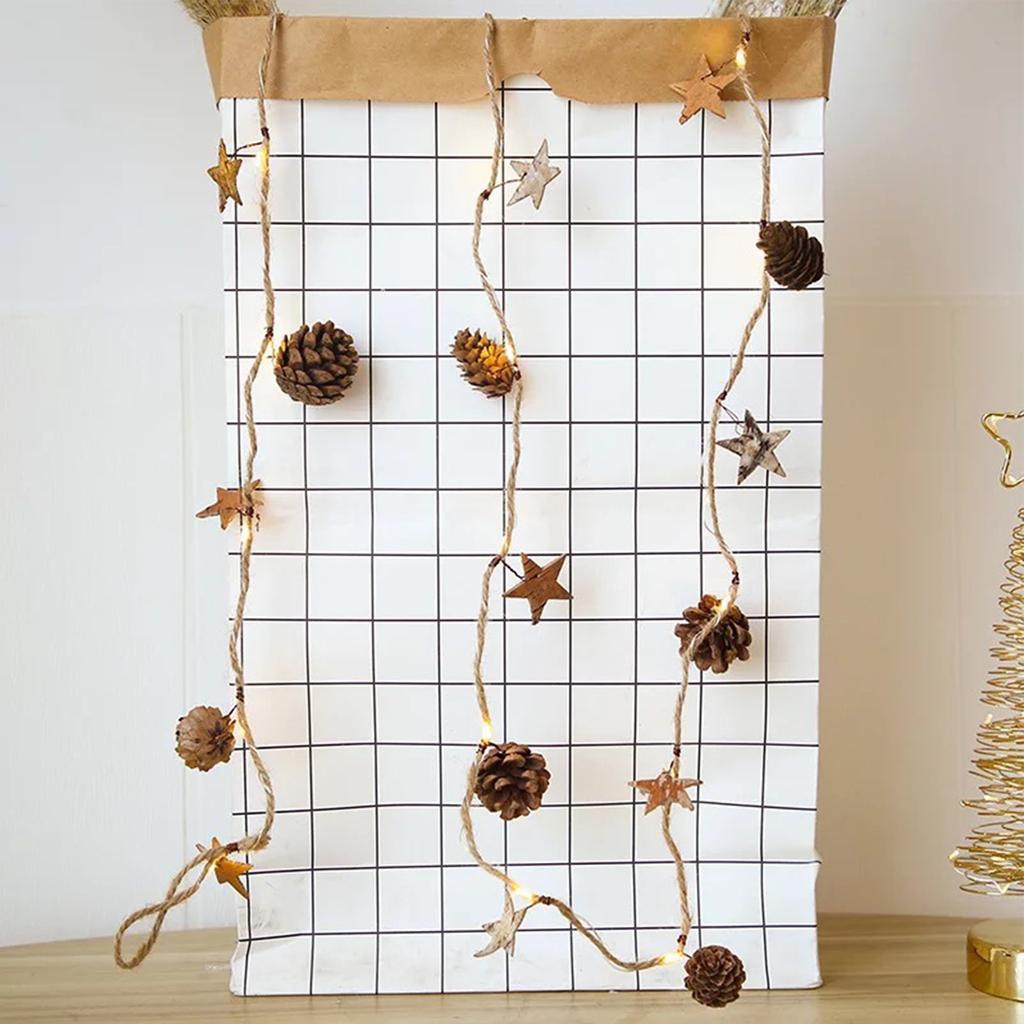 LED Copper Wire Lights Pinecone Light String Pine Needle Decoration Small Decorative Lights