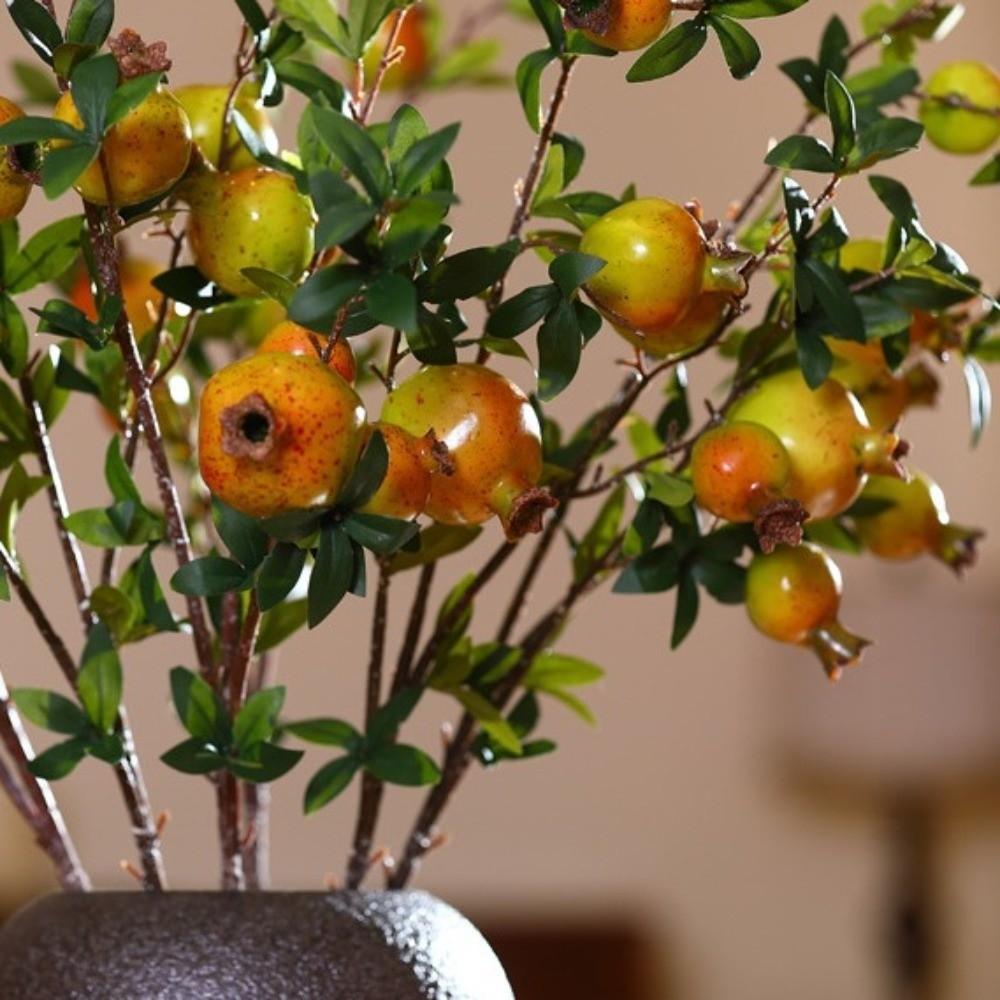 Plastic Artificial Pomegranate Branches DIY Simulation Foam Fruit Tree  Restaurant Hotel