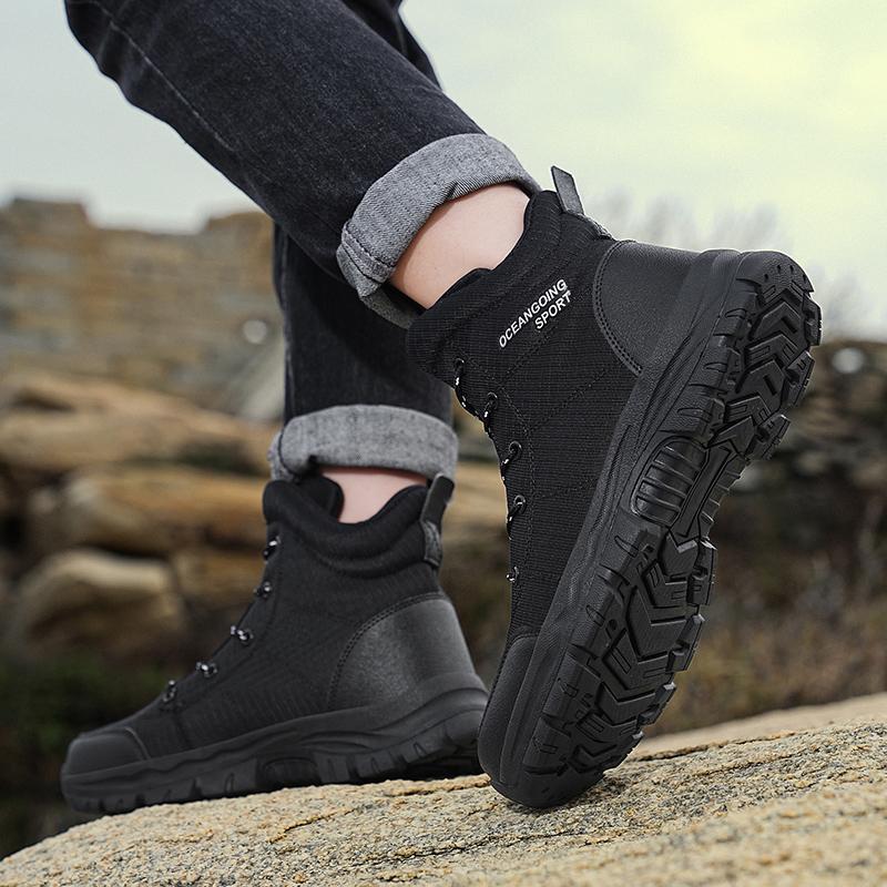 Spring /Autumn Men's Large Size High-top Outdoor Hiking Shoes Sports Men's Shoes