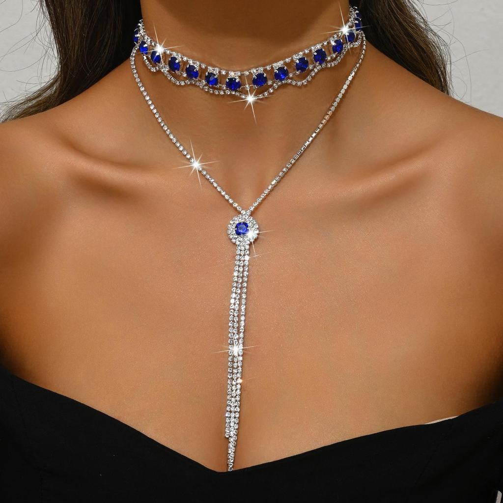 Europäisch Amerikanische Mehrschichtige Strass Körperkette Halskette - Sexy Strandschmuck