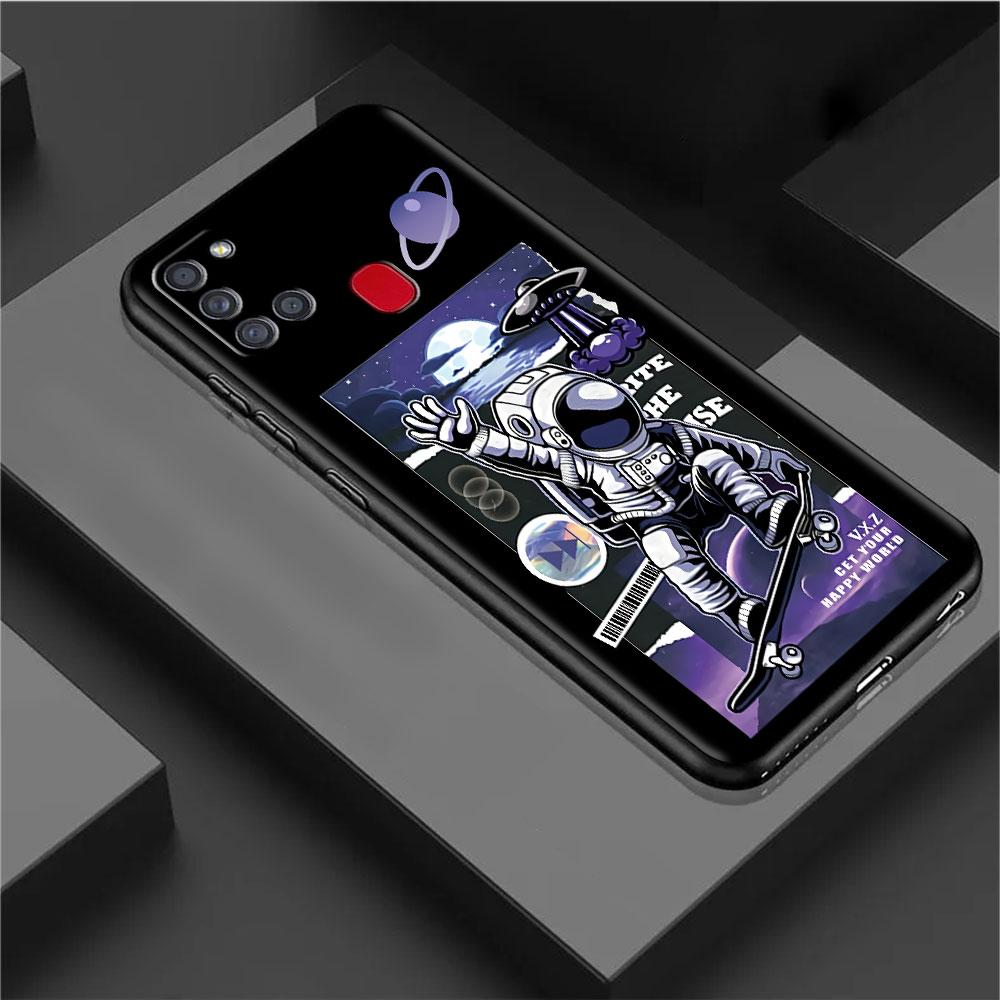 Cartoon Astronaut Star Space Cover For Samsung Galaxy A52 A12 A51 A32 A21s A71 A32 5G A12 A22 A53 A31 A13 A72 A02s Phone Cover