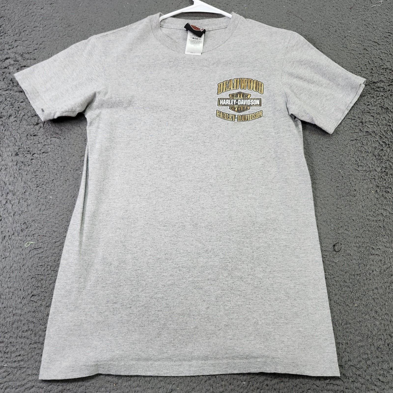 Harley-Davidson Deadwood Shirt Mens Small Gray South Dakota Skull Graphic Tee Unisex T-Shirt XXL