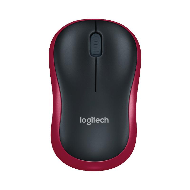 Logitech M186 Maus Optisch Ergonomisch 2,4 GHz Kabellos USB 1000DPI Mäuse Optoelektronisch Beidseitig