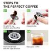 5 Hole Reusable Coffee Pod Filter Stainless Steel Refillable Coffee Powder Filter with Brush Spoon Reusable Coffee Pod Filter