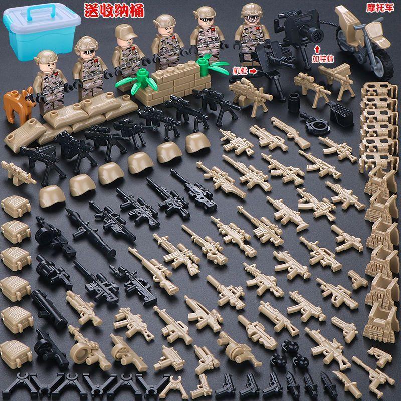 Compatible with Ghost SWAT Miniature Police Military Special Forces Boy Assembled Building Block Small