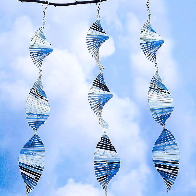 Highly Reflective 3D Bird Scare Discs -Water Droplets Wind Spinners Outdoor Deterrents To Keep Birds Away, Sparkly Bird Reflectors for Garden, Patio