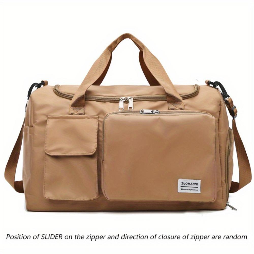 Unisex Large-capacity Travel Bag - Polyester, Fitness Bag with Multiple Compartments, Adjustable Shoulder Straps for Women's Duffel Bags, Fitness Bags