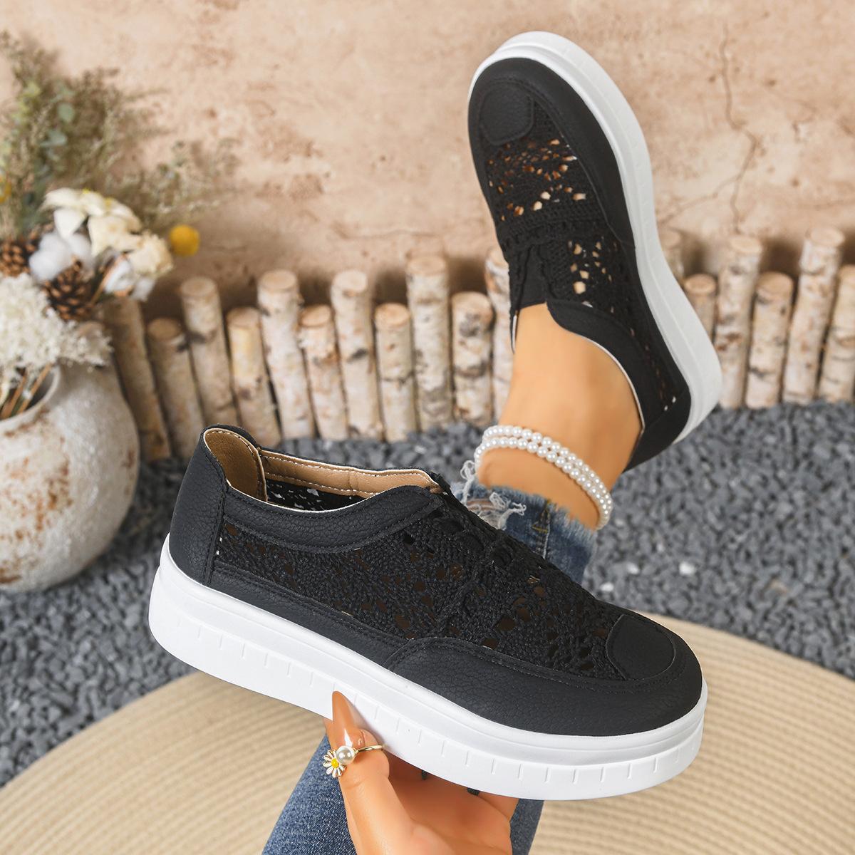 

Breathable Shoes - Single Shoes, Women s Shoes, Round-toe Thick-soled Shoes, Casual Shoes 36 чёрный