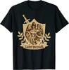 St Saint Michael Catholic Archangel Shield Warrior Unisex TShirt Short Sleeve Casual Cotton ONeck Summer TShirt
