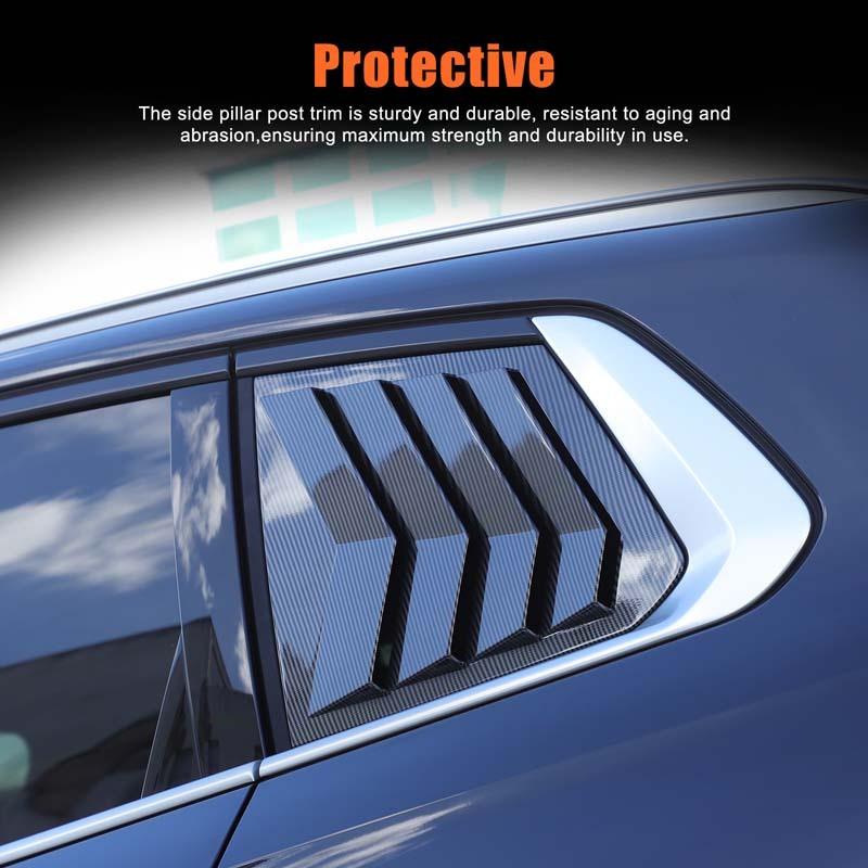 2x ABS Plastic Rear Side Window Louver Air Vents Cover Spoiler Car Side Window Decoration Cover Suitable for BMW X3 G45 2024+