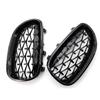 Car Racing Grill For BMW E60 E61 5 Series 2003-2009 Diamond Front Kidney Grille Meteor Style Grill Chrome Auto Accessories