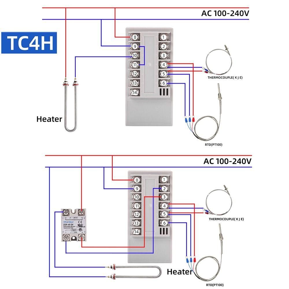 Professional TC4S TC4H TC4L TC4M Output Temperature Controller SSR Relay Digital PID Thermostat Dual Regulator