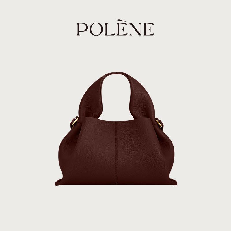 Polene Cloud Bag Dumpling: Genuine Leather Single Shoulder Crossbody Handbag. In Stock.