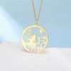 Lemegeton 2026 New Fashionable Stainless Steel Hollow Elf Angel Pendant Necklace Romantic and Elegant Collarbone Chain