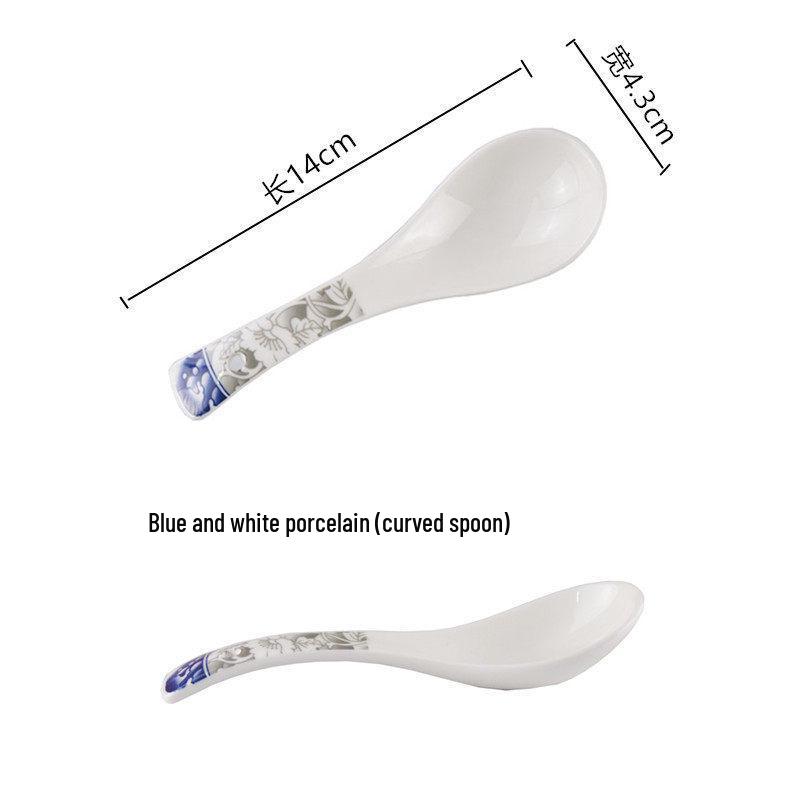 Korean-Style Ceramic Soup & Dessert Spoon Set
