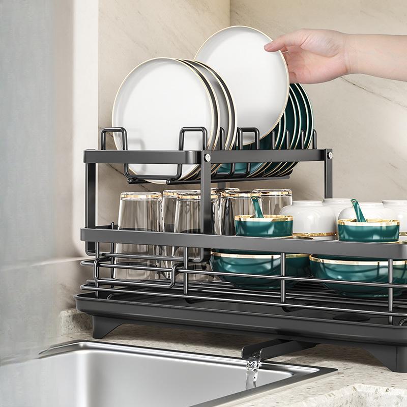 Home Kitchen Drain Bowl Rack, Plate Storage Rack, Multifunctional Bowl And Chopstick Storage Rack, Countertop Storage Rack