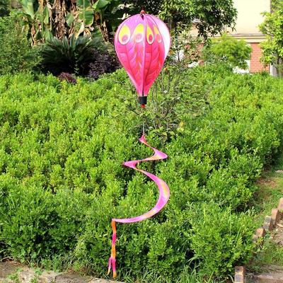 Rotating Design Hot Air Balloon Colorful Design Bright Film Rainbow Windmill Transparent Material Glitter Effect Garden Windmill
