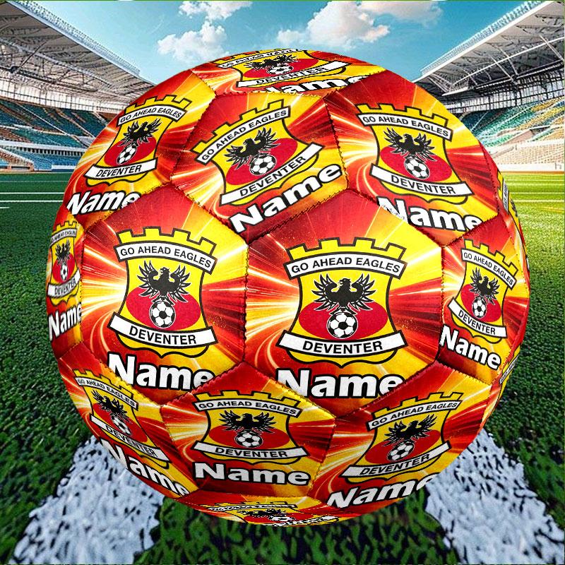 Custom Name Personalized Go Ahead Eagles Print Size 5 Soccer Ball Training & Match Football, for Team, Kicking, Gift for Football Enthusiasts