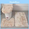 Dye Non Tie Slip Mat Fluffy Plush Bathroom Toilet Seat Cover Carpet 3 Piece Set