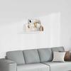 Floating Shelf White 80 X 23.5 X 3.8 Cm MDF