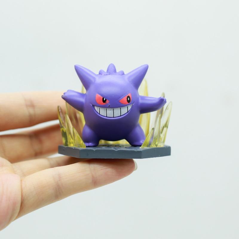 Anime Pokemon Gengar Jolteon Greavard Pawmi Action Figure Attribute Battle Scene Blind Box Toys Collection Ornaments Kids Gifts