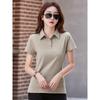 Summer New Korean Style Slim Fit Button Turn-down Collar Short Sleeve T-shirt Women Shirt Simple Fashion Small Shirt