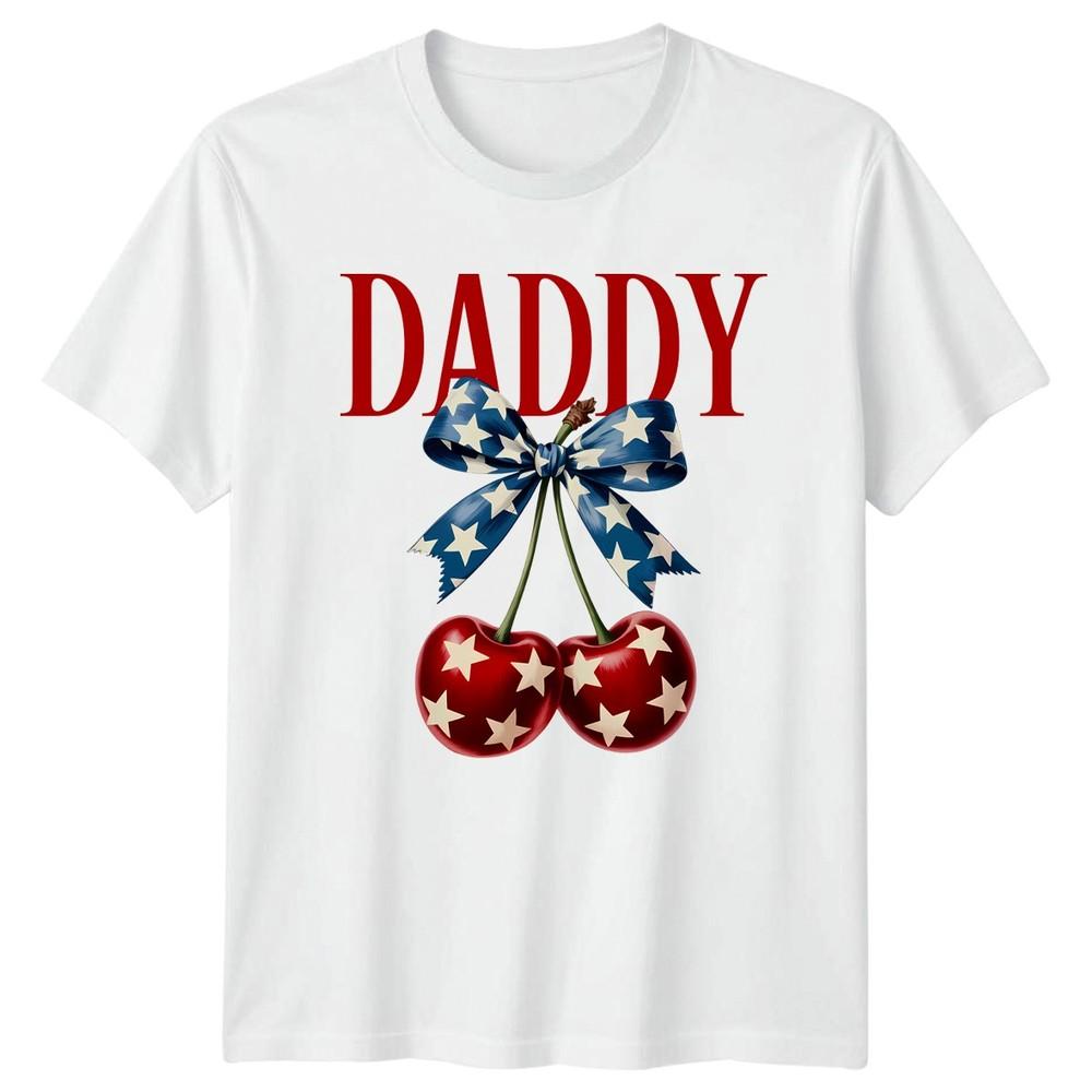 Daddy Cherries Stars Father Family Unisexs Unisexs Graphic Tee