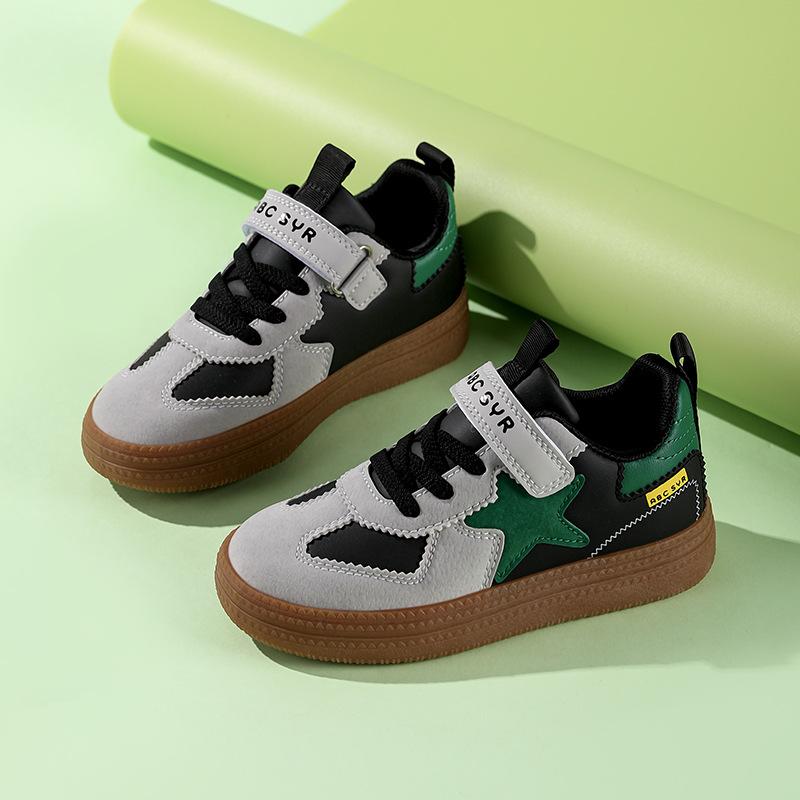 Classmate Boys Leather Waterproof and Non-slip Casual Shoes 2025 Autumn New Middle-aged and Older Children's Sports Shoes Batch
