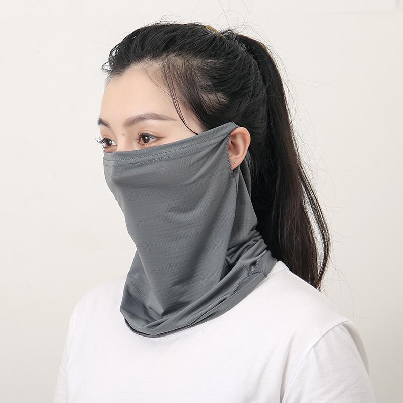 Mască de protecție solară de vară pentru gât, protecție UV, acoperire pentru față, protecție solară pentru față, exterior, confortabilă, culoare uni, pălării de protecție solară pentru ciclism