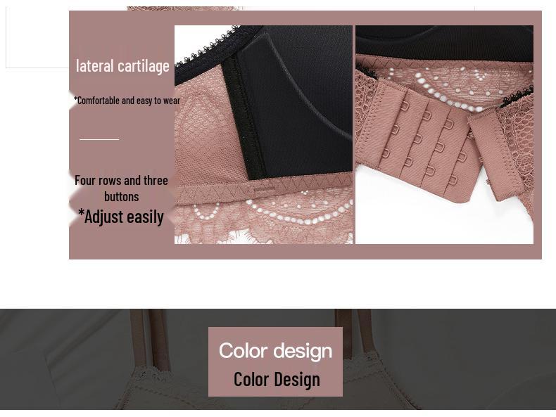 Bezprzewodowy Zestaw Biustonosza Push-Up: Małe wsparcie biustu i konstrukcja zapobiegająca opadaniu dla seksownego wyglądu