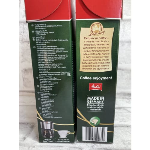 Melitta Gourmet Filter Paper, 1*4, 80 Sheets (2 Boxes)