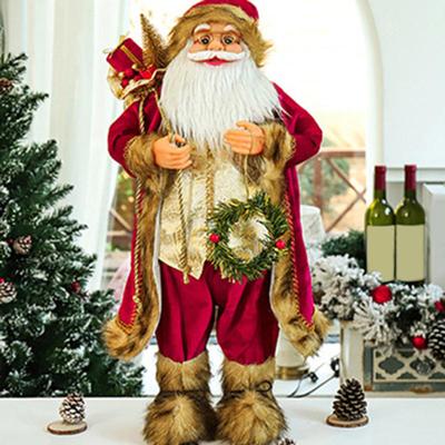 Creative Christmas Standing Figurine Ornaments for Xmas Decoration Festival Santa Claus Standing Decor
