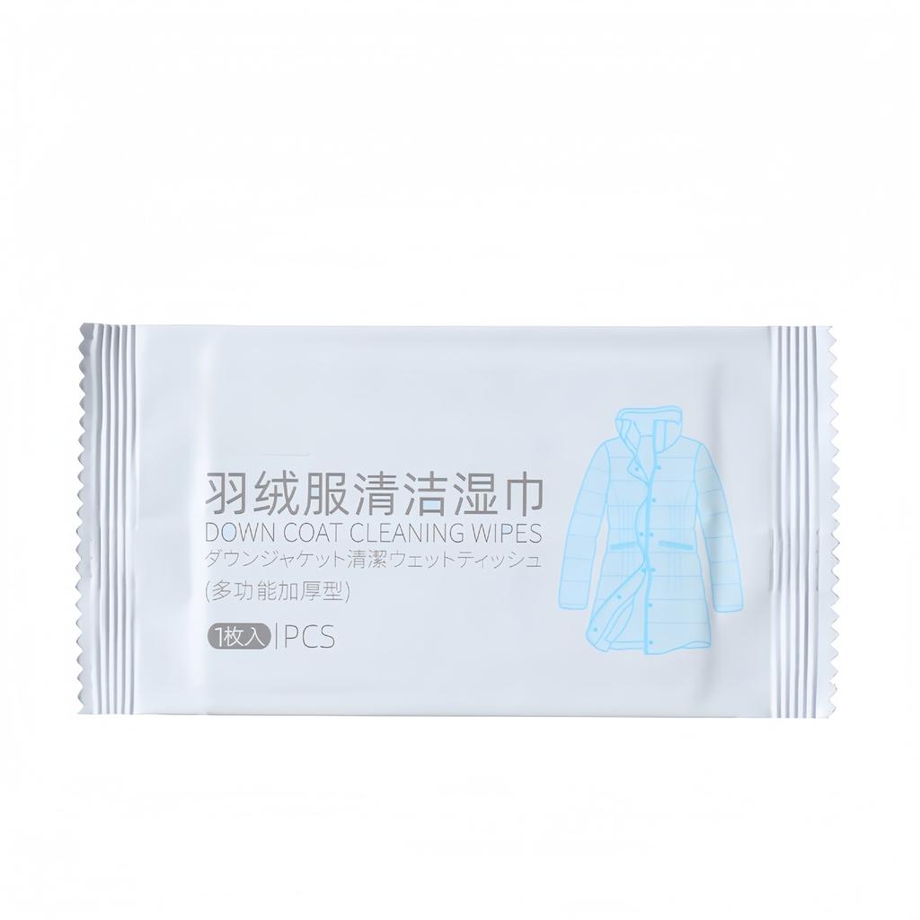 Portable Down Jacket Cleaning Wipes - 6 Packs of 12 Thickened, Degreasing Wipes