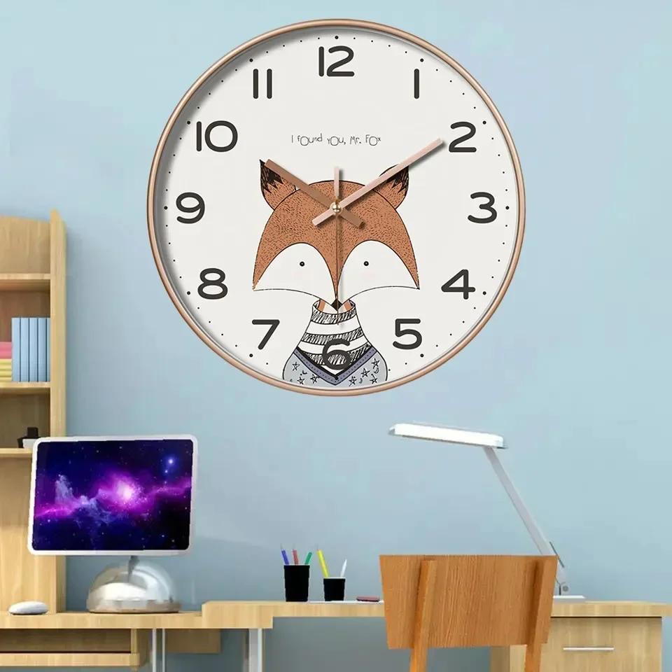 Silent 8 Inch Wall Clock Non-Ticking Decorative Clock for School Office Classroom Bedroom Kitchen Living Room Decor
